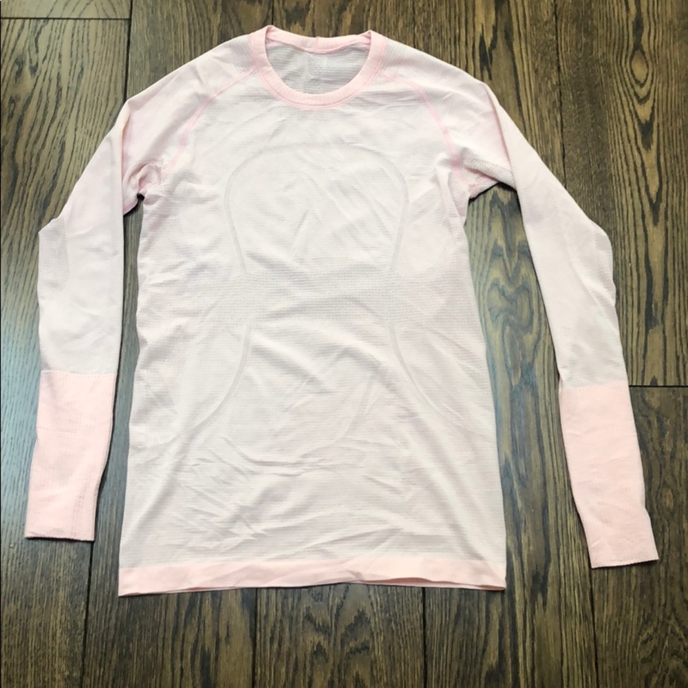 Lululemon pink long sleeve t shirt. Size 8
